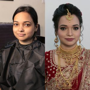 Bridal makeover Before & after